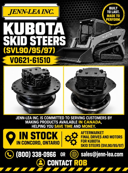 Aftermarket final drive V0621-61510 for Kubota SVL90, SVL95 and SVL97 skid steers, in stock in Concord, Ontario
